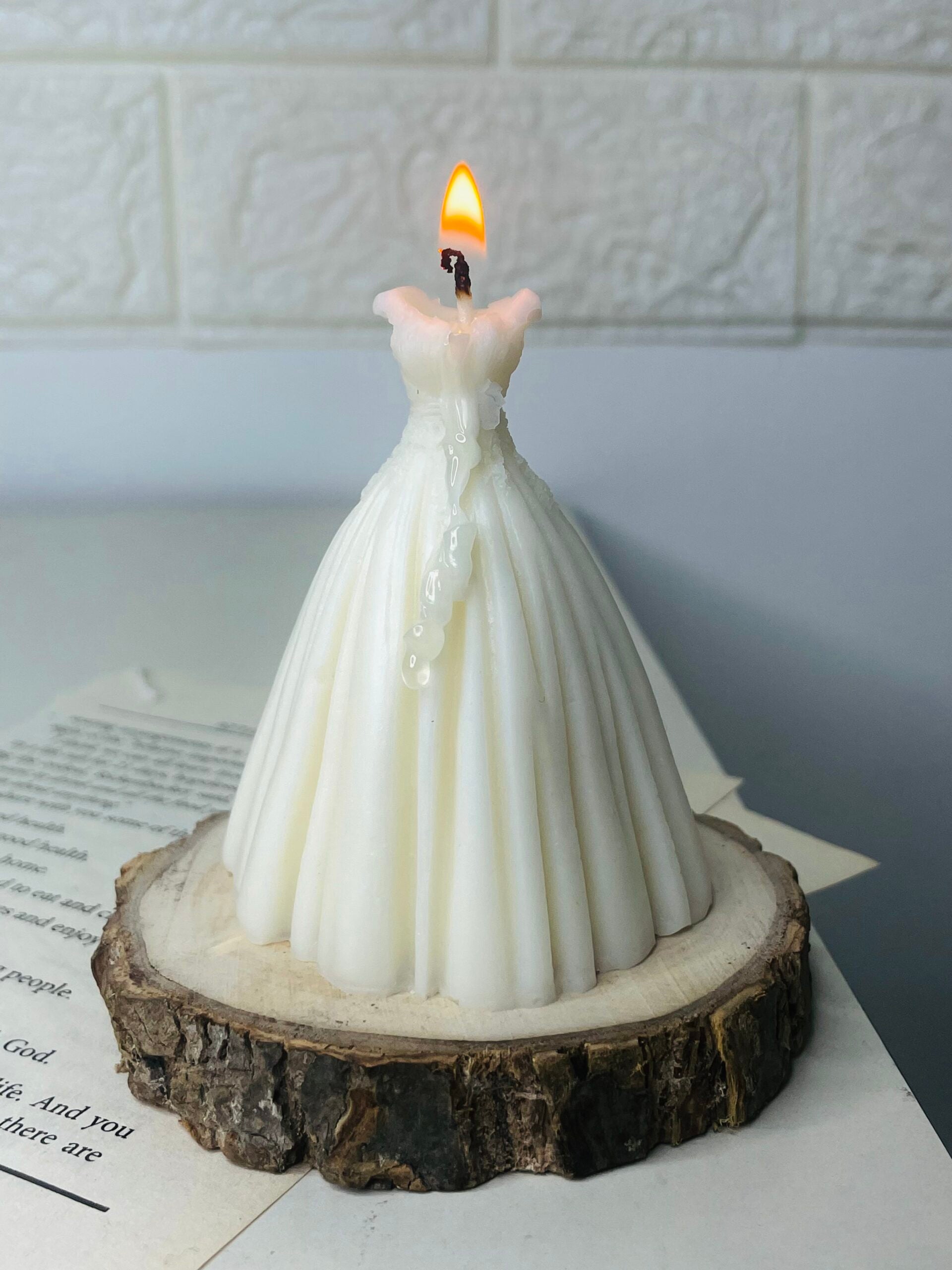 Bridal Dress Candles Inaus Handmade Studio