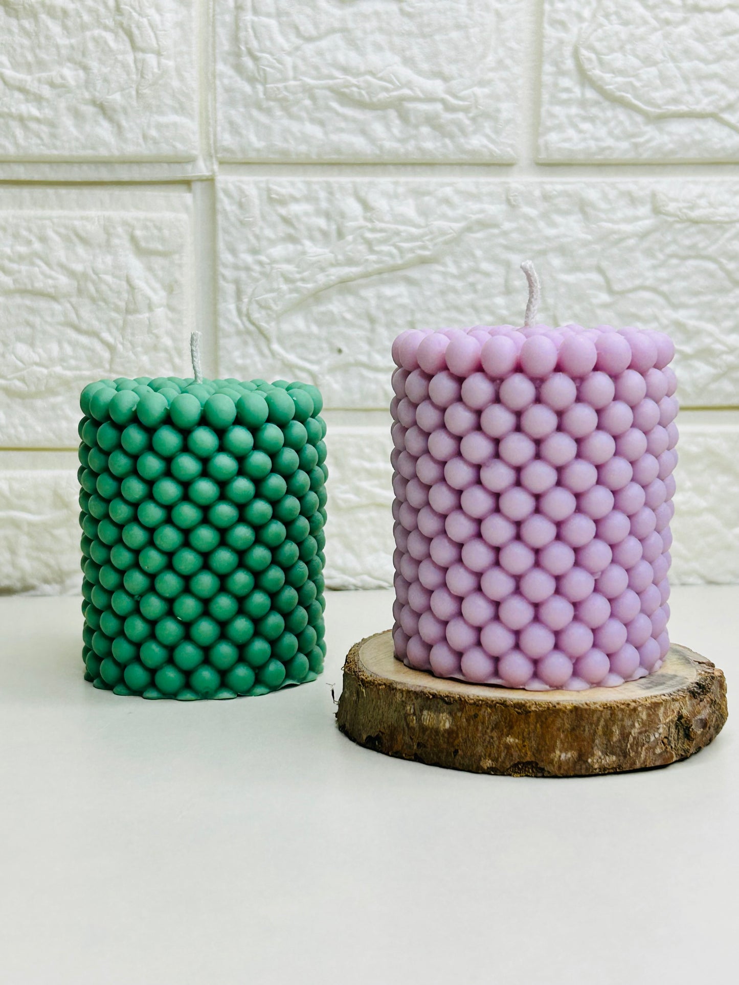 Bubble Pillar Candle